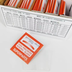 1.0mm Assort Size Recutting Rectangle Domed Mineral Watch Glass Crystal Parts Kit