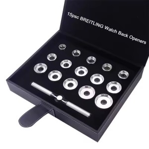 15Pcs Stainless Steel Watch Back Opener Dies Kit For Breitling Watches Repairing 15Pcs Stainless Steel Watch Back Opener Dies Kit For Breitling Watches Repairing